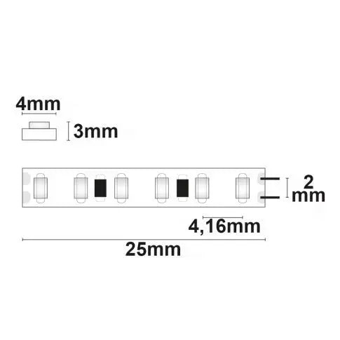 LED CRI930 MICRO Linear Flexband, 24V DC, 6W, IP20, 5m Rolle, 240 LED/m