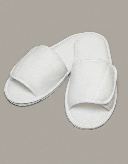 TC67 Open Toe Slipper With Hook And Loop Fastening | Towel City