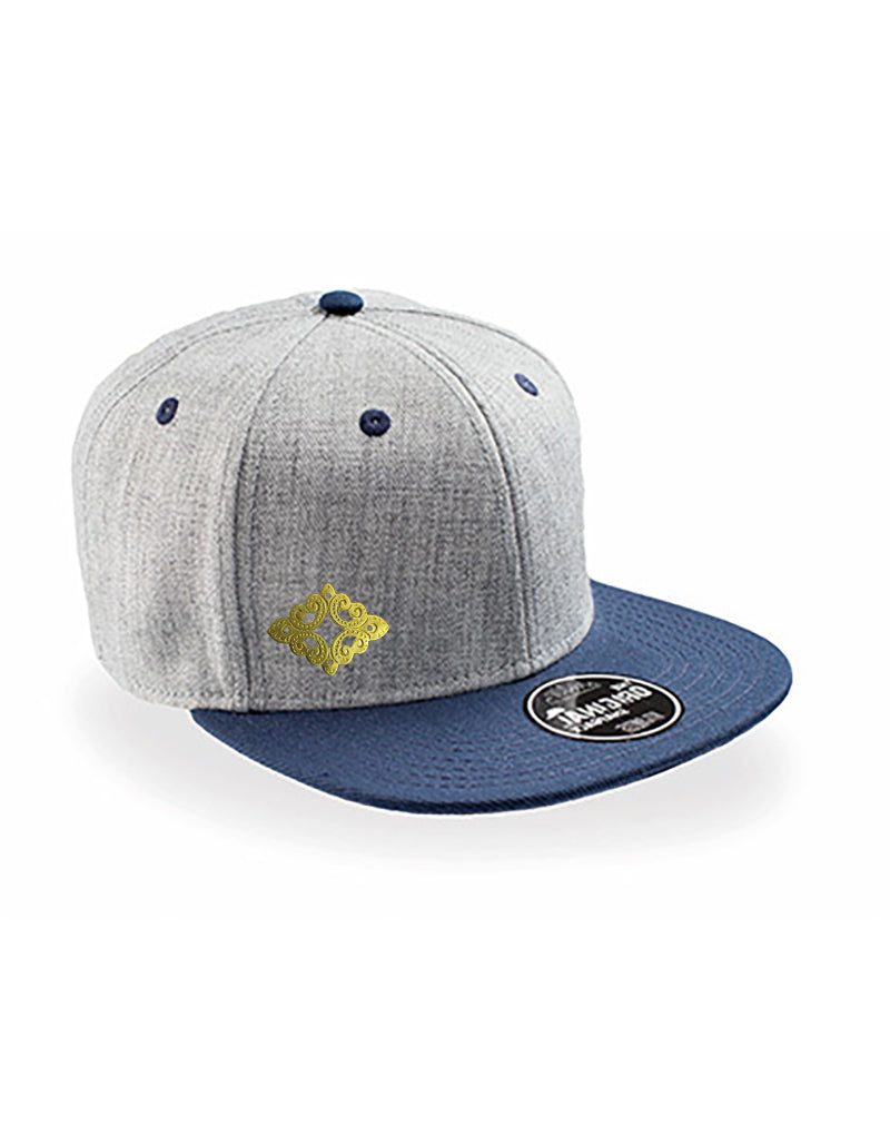 Swagalp Cap Atlantis grau/navy - Ornament, gold