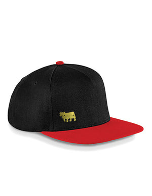 Swagalp Cap Beechfield schwarz/rot - Chüeli, gold