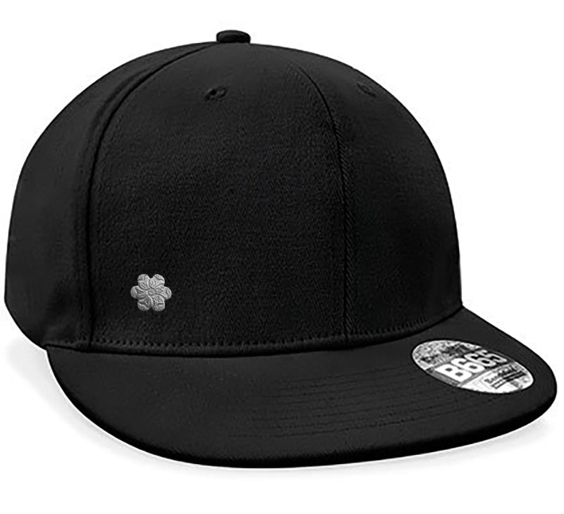 Swagalp Mütze schwarz - Blüemli, silber