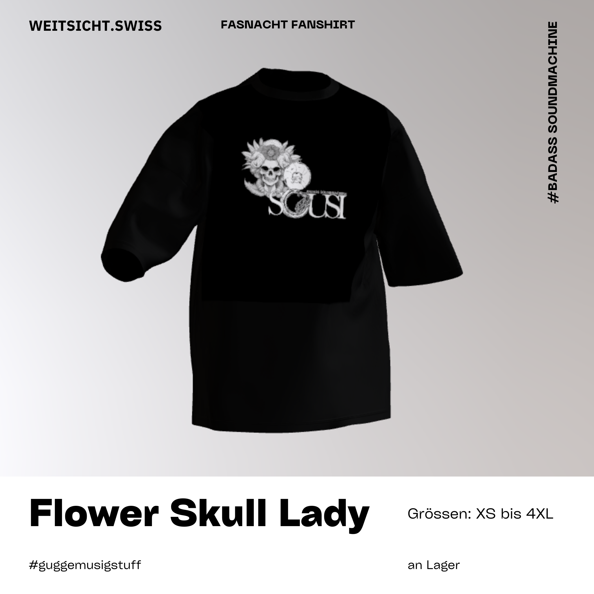 Sousi Badass Soundmachine: Flower Skull Lady