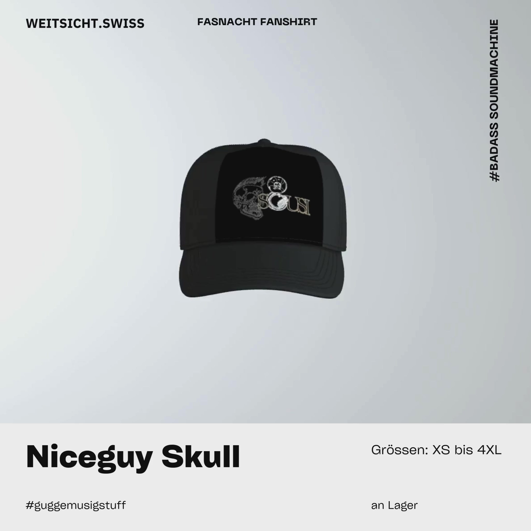 Cap Sousi Badass Soundmachine: Niceguy Skull