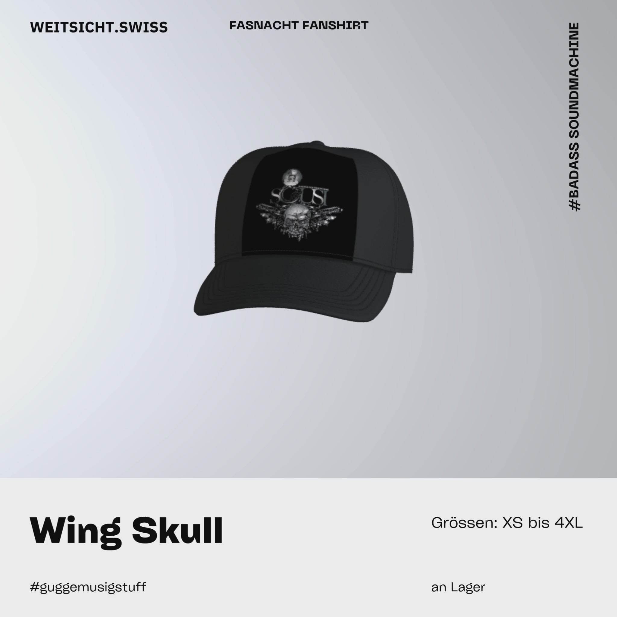 Cap Sousi Badass Soundmachine: Wing Skull