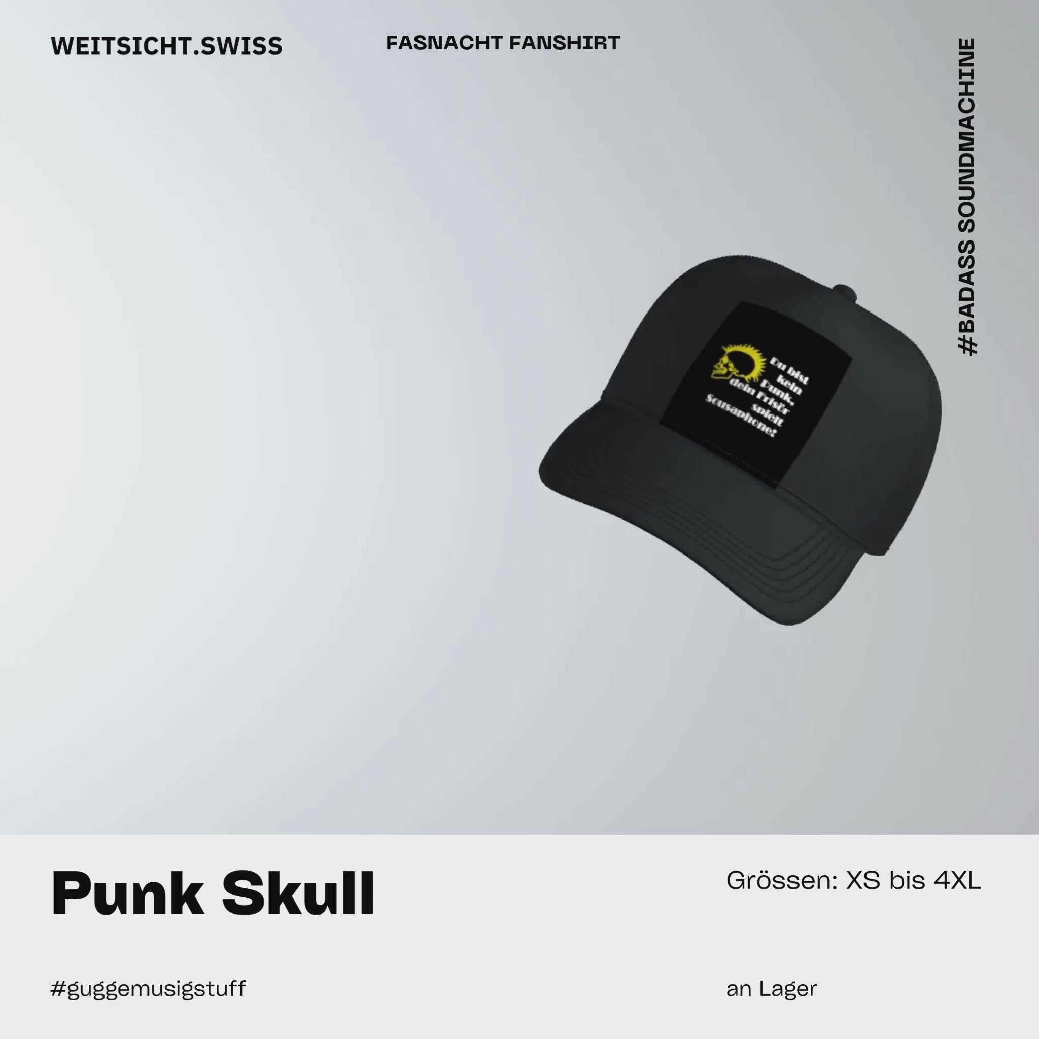 Cap Sousi Badass Soundmachine: Punk Skull